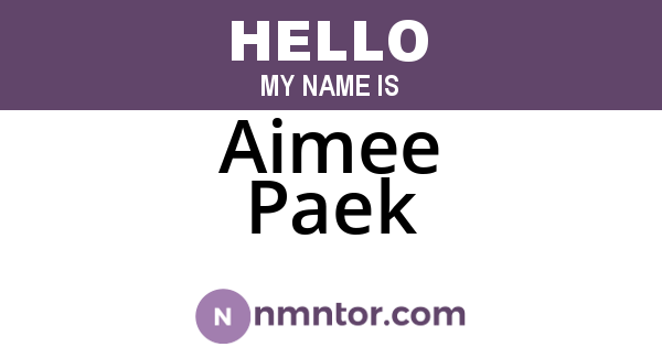Aimee Paek