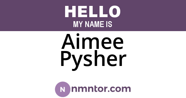Aimee Pysher
