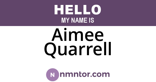 Aimee Quarrell
