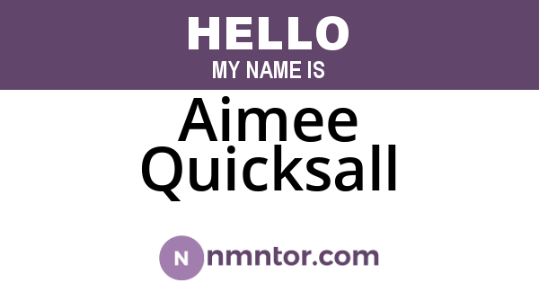 Aimee Quicksall