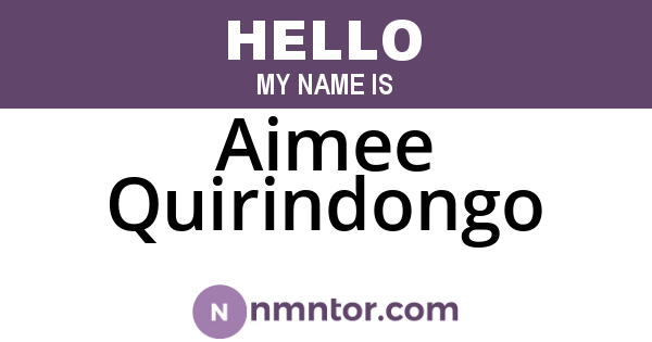 Aimee Quirindongo