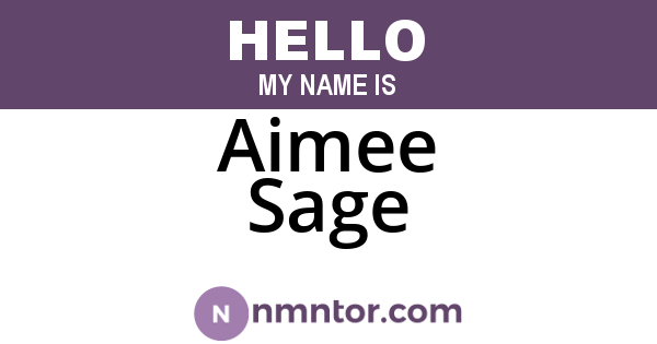 Aimee Sage