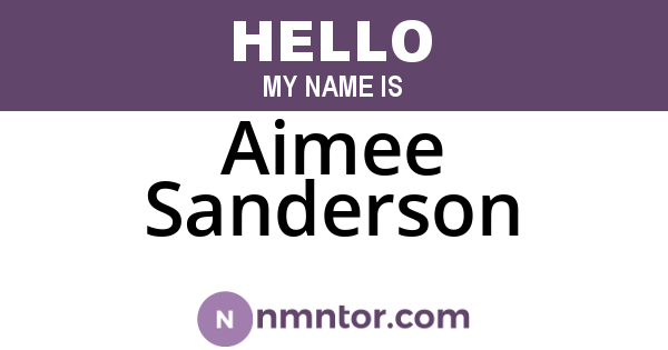 Aimee Sanderson