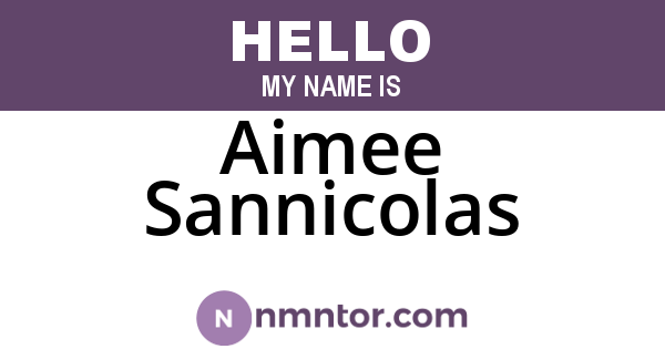 Aimee Sannicolas