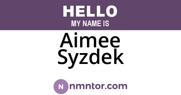 Aimee Syzdek