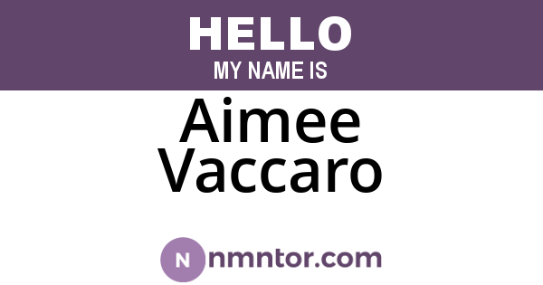 Aimee Vaccaro
