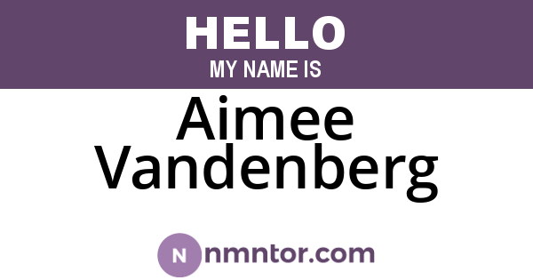 Aimee Vandenberg