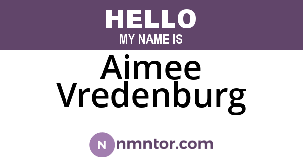 Aimee Vredenburg