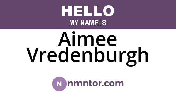 Aimee Vredenburgh