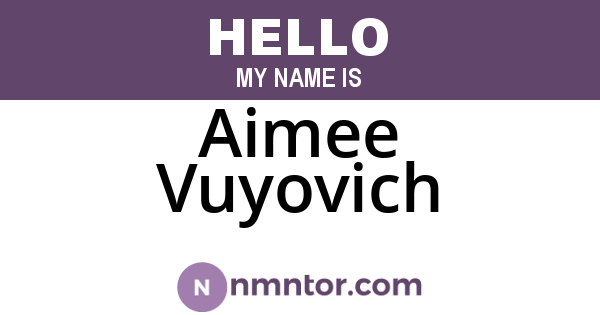 Aimee Vuyovich