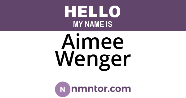 Aimee Wenger