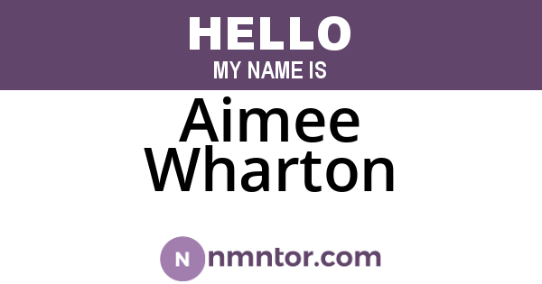 Aimee Wharton