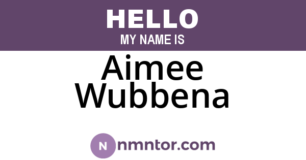 Aimee Wubbena