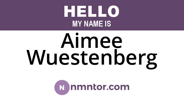 Aimee Wuestenberg