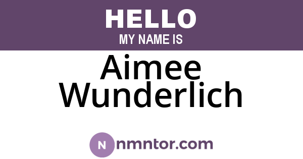 Aimee Wunderlich