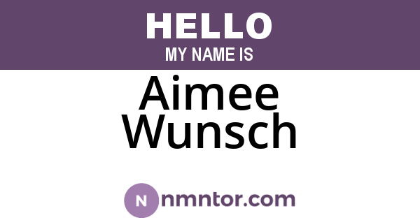 Aimee Wunsch