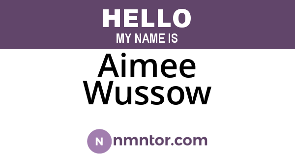 Aimee Wussow