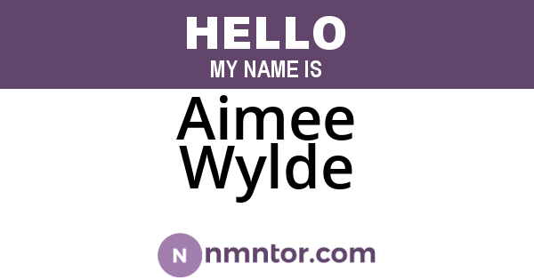 Aimee Wylde