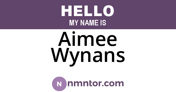 Aimee Wynans