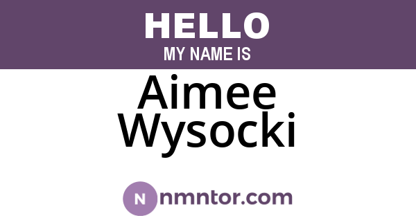 Aimee Wysocki