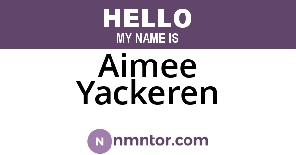 Aimee Yackeren