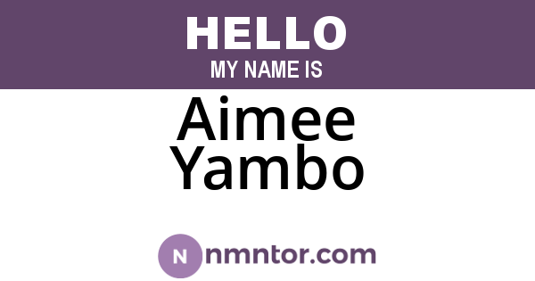 Aimee Yambo