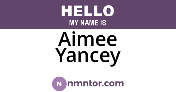 Aimee Yancey