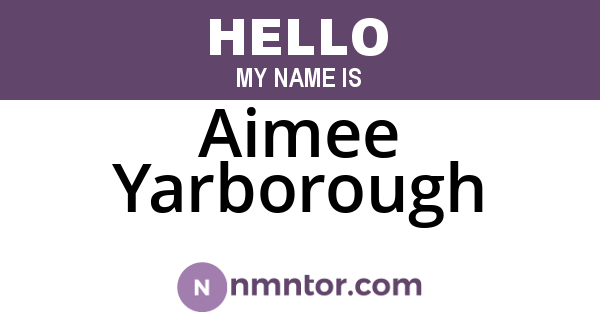 Aimee Yarborough
