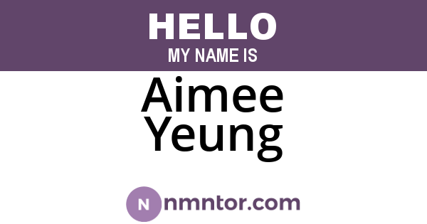 Aimee Yeung