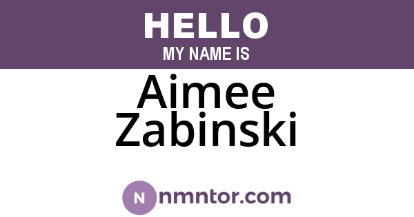 Aimee Zabinski