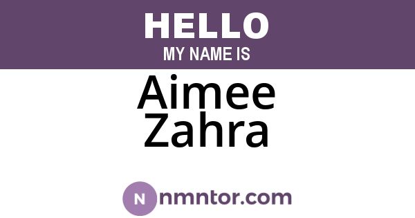 Aimee Zahra