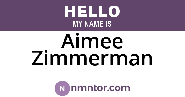 Aimee Zimmerman