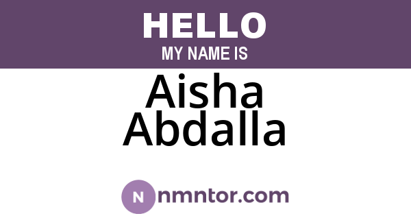 Aisha Abdalla