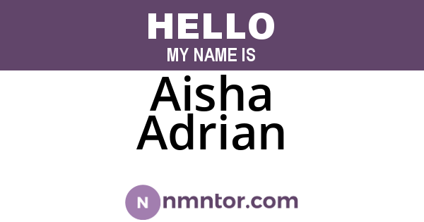 Aisha Adrian