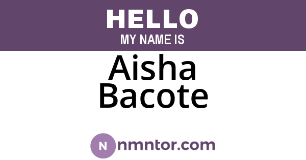 Aisha Bacote