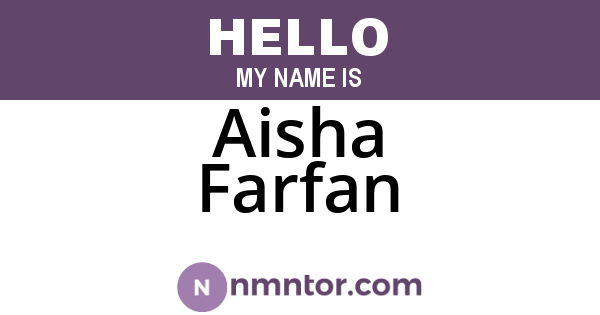 Aisha Farfan