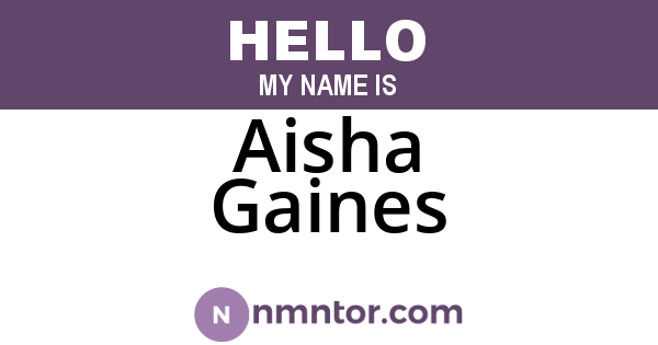 Aisha Gaines