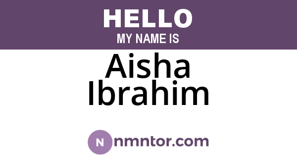Aisha Ibrahim