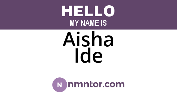 Aisha Ide