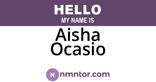Aisha Ocasio
