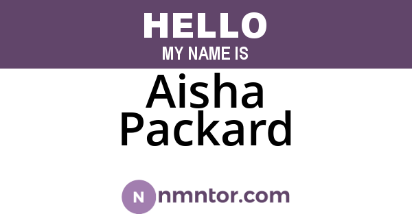 Aisha Packard