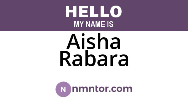 Aisha Rabara