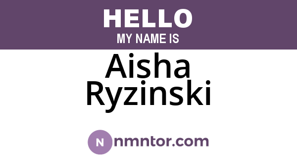 Aisha Ryzinski