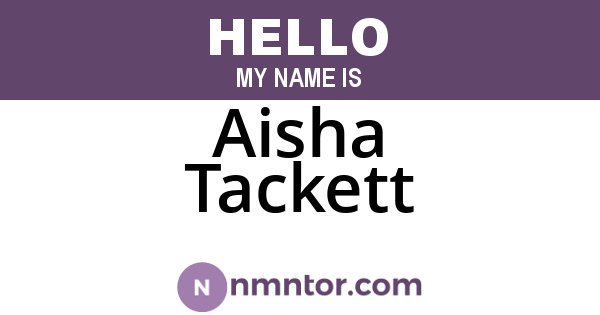Aisha Tackett