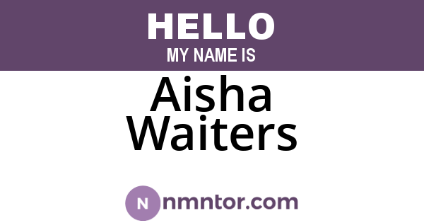 Aisha Waiters