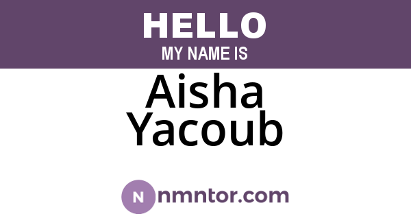 Aisha Yacoub