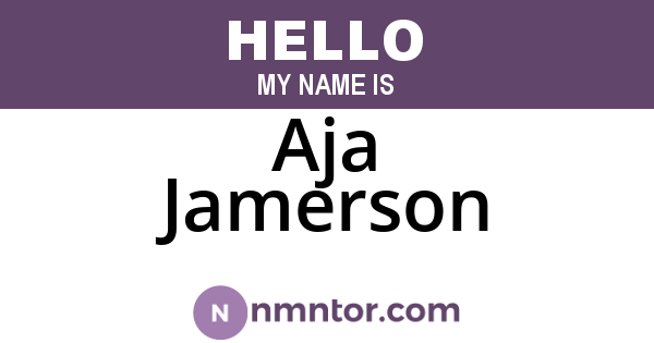 Aja Jamerson