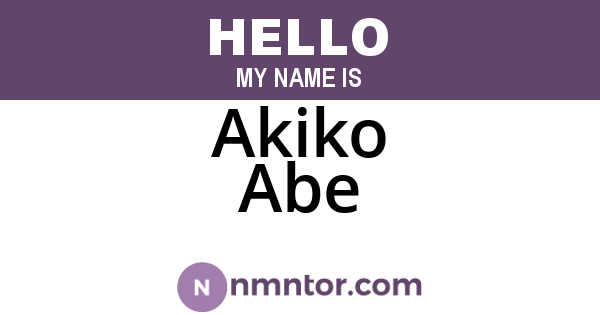 Akiko Abe