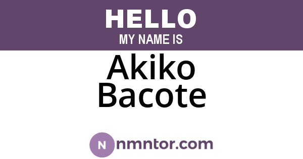 Akiko Bacote