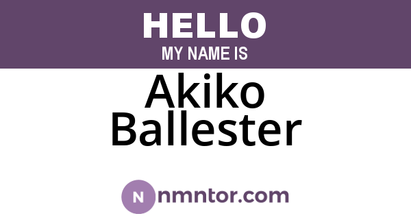 Akiko Ballester